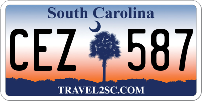 SC license plate CEZ587