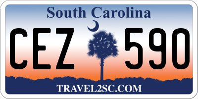 SC license plate CEZ590