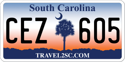 SC license plate CEZ605