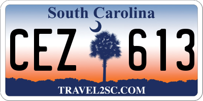 SC license plate CEZ613