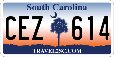 SC license plate CEZ614