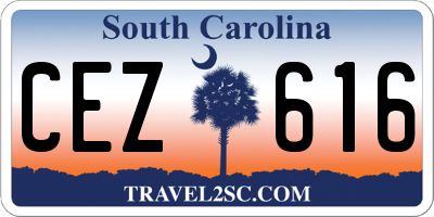 SC license plate CEZ616