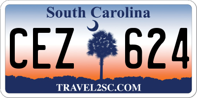 SC license plate CEZ624