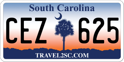 SC license plate CEZ625