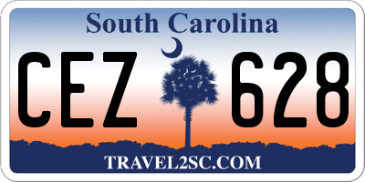 SC license plate CEZ628