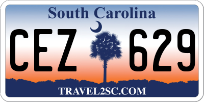 SC license plate CEZ629