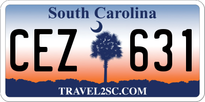 SC license plate CEZ631