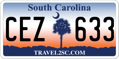 SC license plate CEZ633