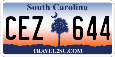 SC license plate CEZ644