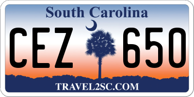 SC license plate CEZ650