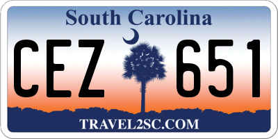 SC license plate CEZ651