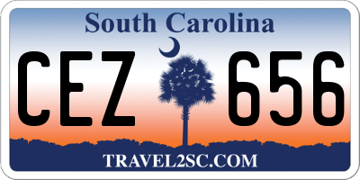 SC license plate CEZ656