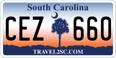 SC license plate CEZ660