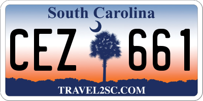 SC license plate CEZ661
