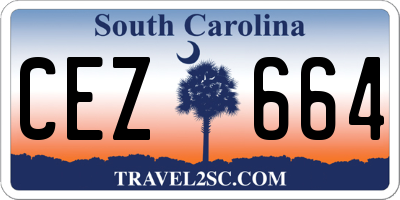 SC license plate CEZ664