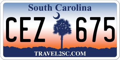 SC license plate CEZ675