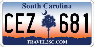 SC license plate CEZ681