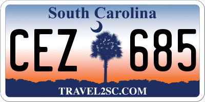 SC license plate CEZ685