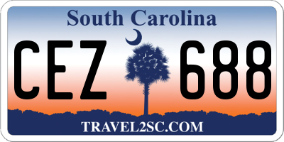 SC license plate CEZ688