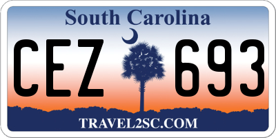 SC license plate CEZ693