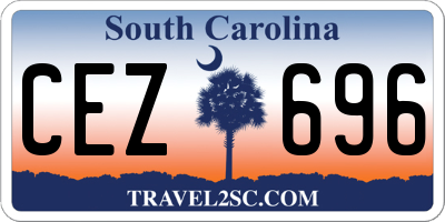 SC license plate CEZ696