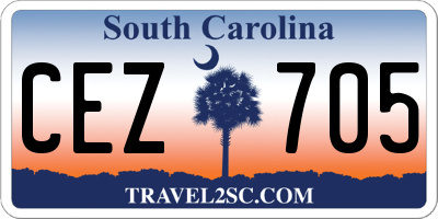 SC license plate CEZ705