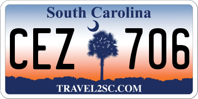 SC license plate CEZ706