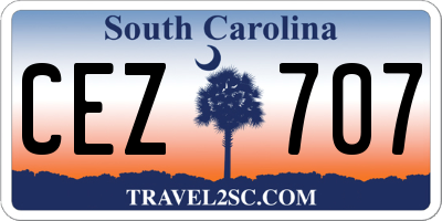 SC license plate CEZ707