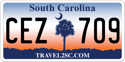 SC license plate CEZ709