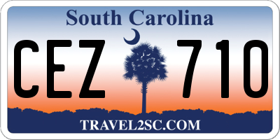 SC license plate CEZ710