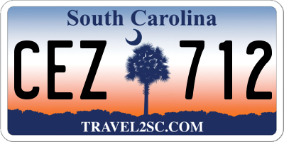 SC license plate CEZ712
