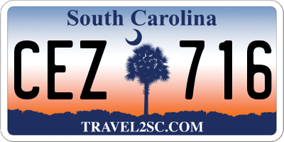 SC license plate CEZ716