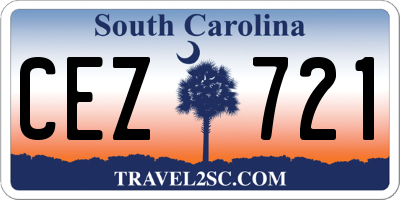 SC license plate CEZ721