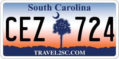 SC license plate CEZ724