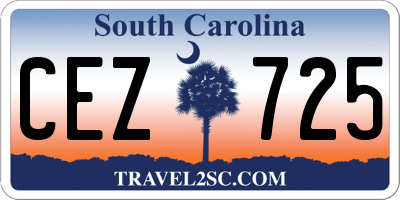 SC license plate CEZ725