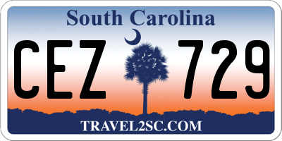 SC license plate CEZ729