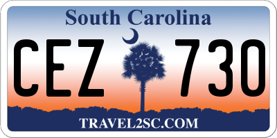 SC license plate CEZ730