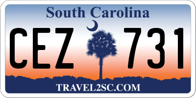 SC license plate CEZ731