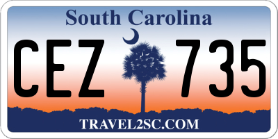 SC license plate CEZ735