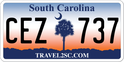 SC license plate CEZ737