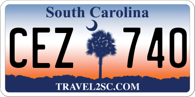 SC license plate CEZ740