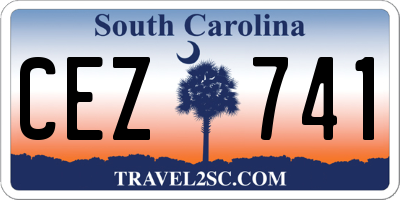 SC license plate CEZ741