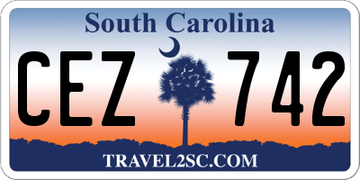 SC license plate CEZ742