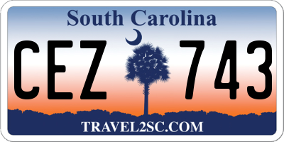 SC license plate CEZ743