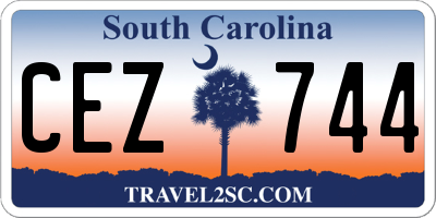 SC license plate CEZ744