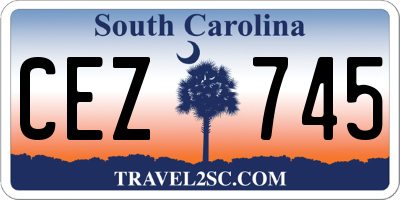 SC license plate CEZ745