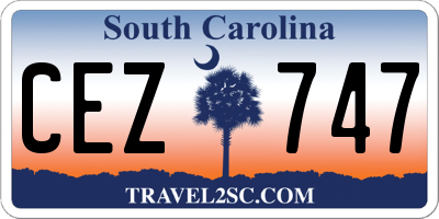 SC license plate CEZ747
