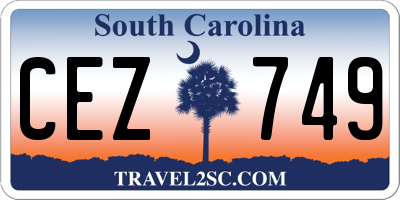 SC license plate CEZ749
