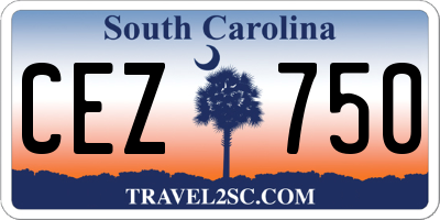 SC license plate CEZ750