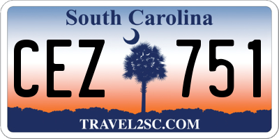 SC license plate CEZ751